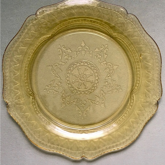 Vintage Patrician Amber by FEDERAL Depression GLASS SERVING Dinner Plate 1930’s - Picture 3 of 5